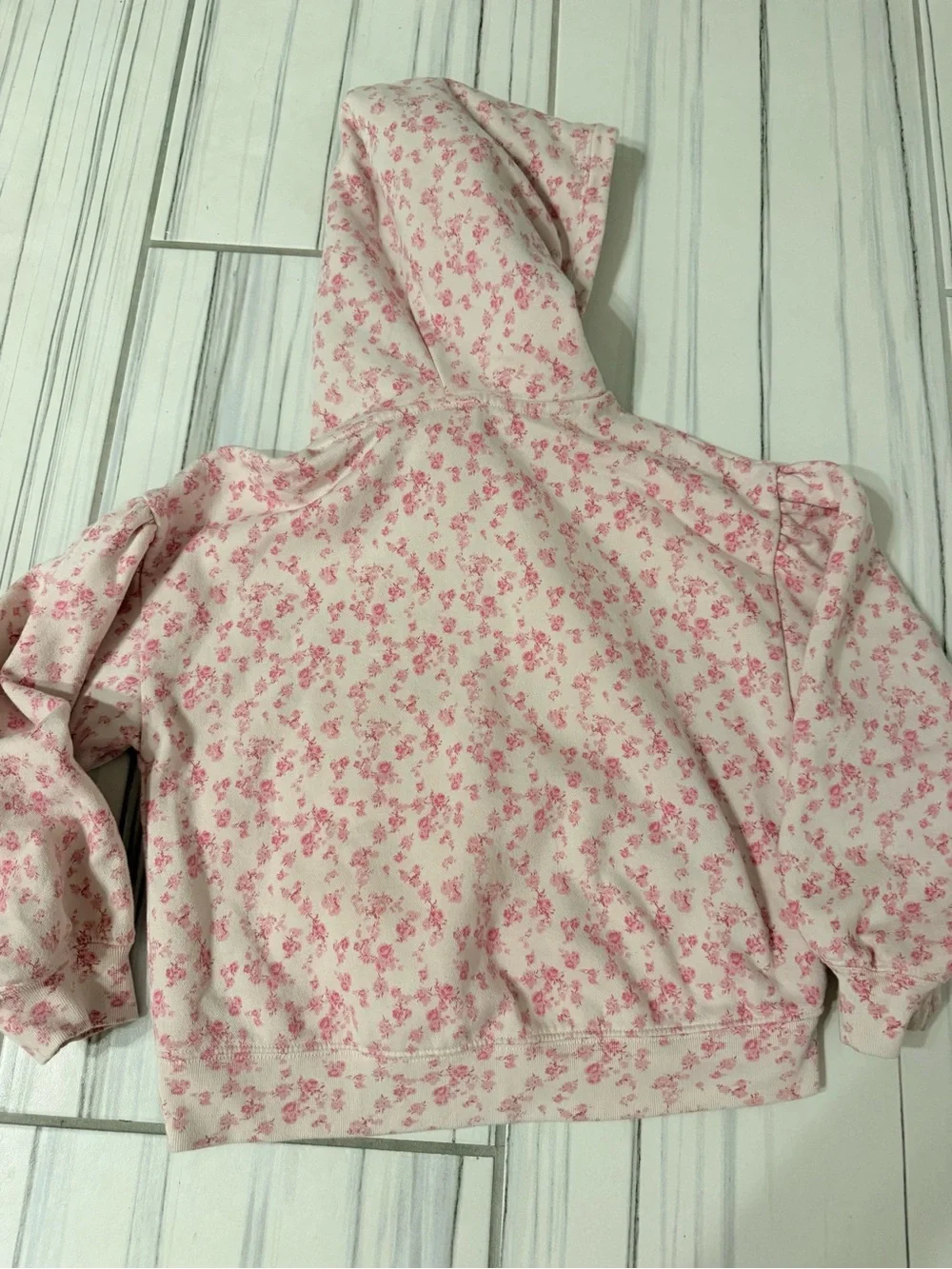GAP x Love Shack Fancy pink floral hoodie & sweat pants set - kids Medium (8)